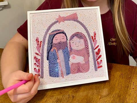 Watercolor Nativity Diamond Art